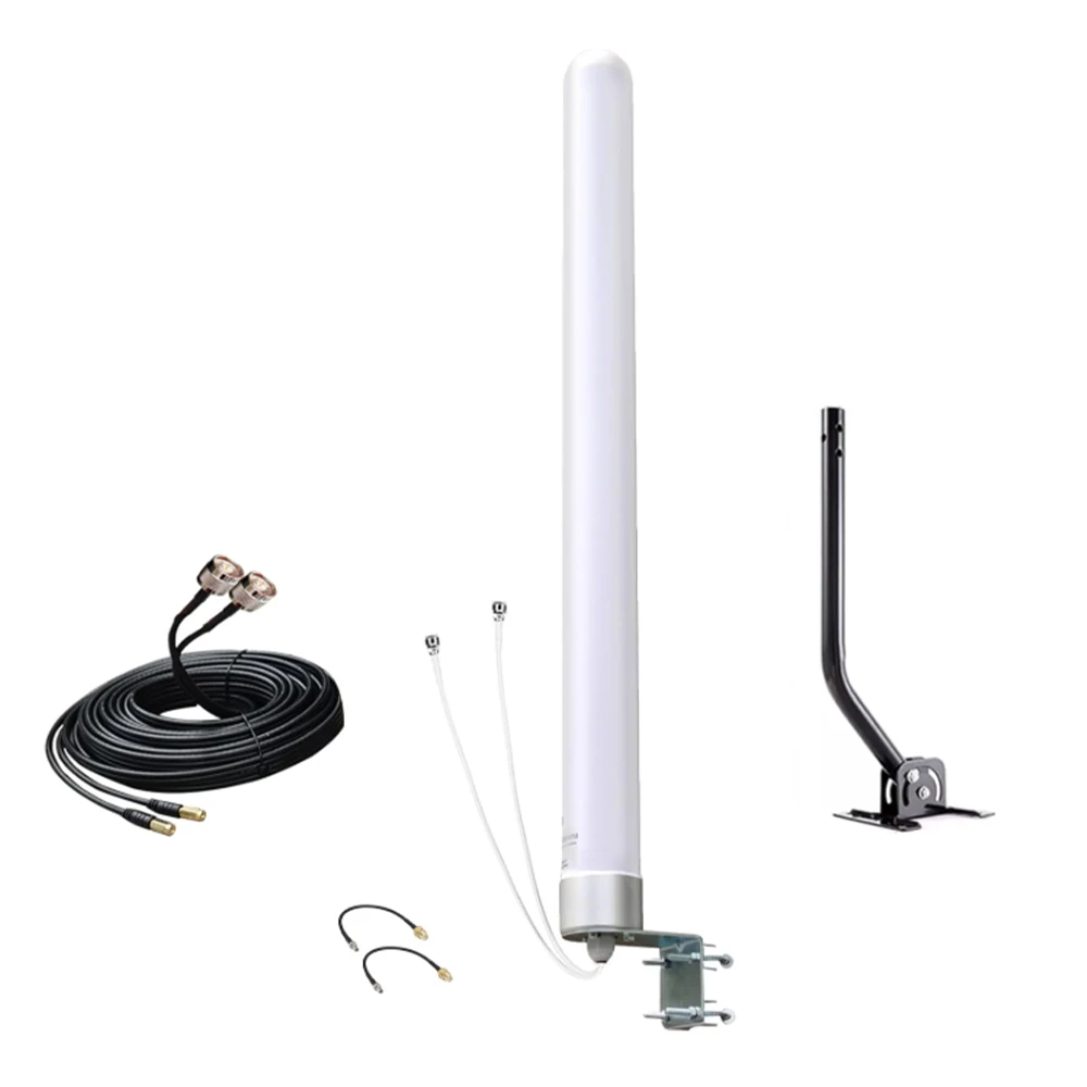 

Omni Directional 4G LTE Router Antenna for T Mobile Home Internet Hotspot,Outdoor MIMO Cellular SMA Antenna with 10Meter Cables