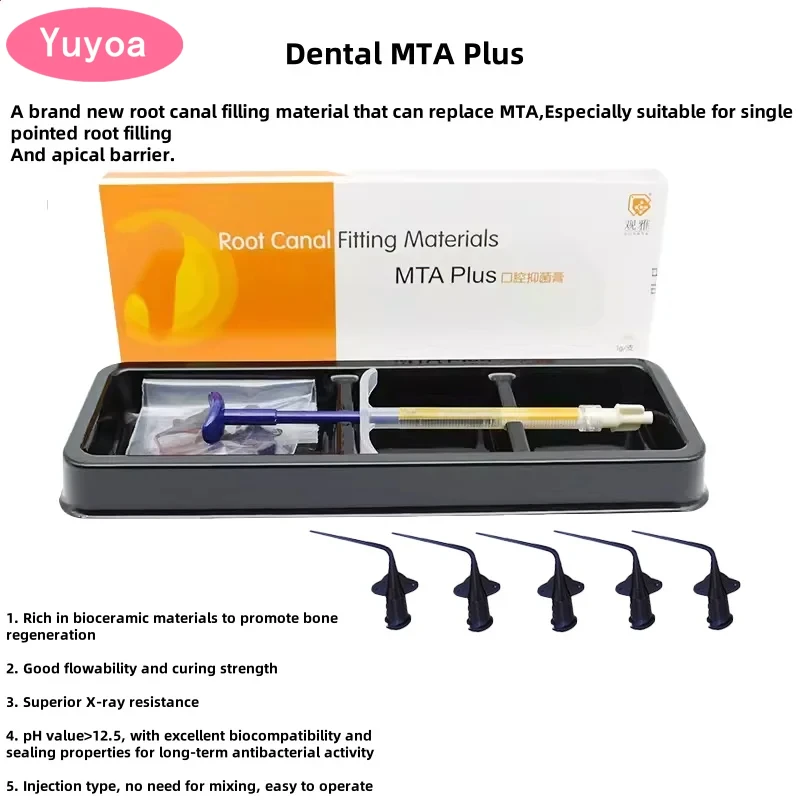 MTA Dental Material Root Canal Filling Fitting 1g Syinge Endodontic Sealing Liner Treatment Mta Plus Repair Cement Dentistry