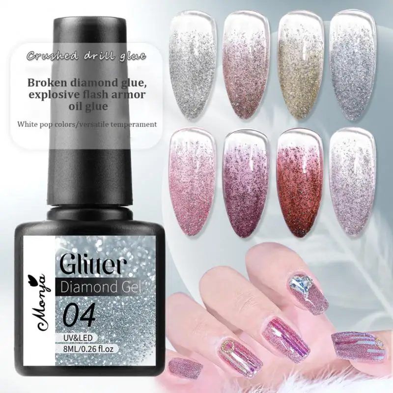 14g lakiery żelowy lakier do paznokci półtrwałe błyszczące świecące do Manicure artystyczny Design dekoracji UV podkład Top Coat paznokci