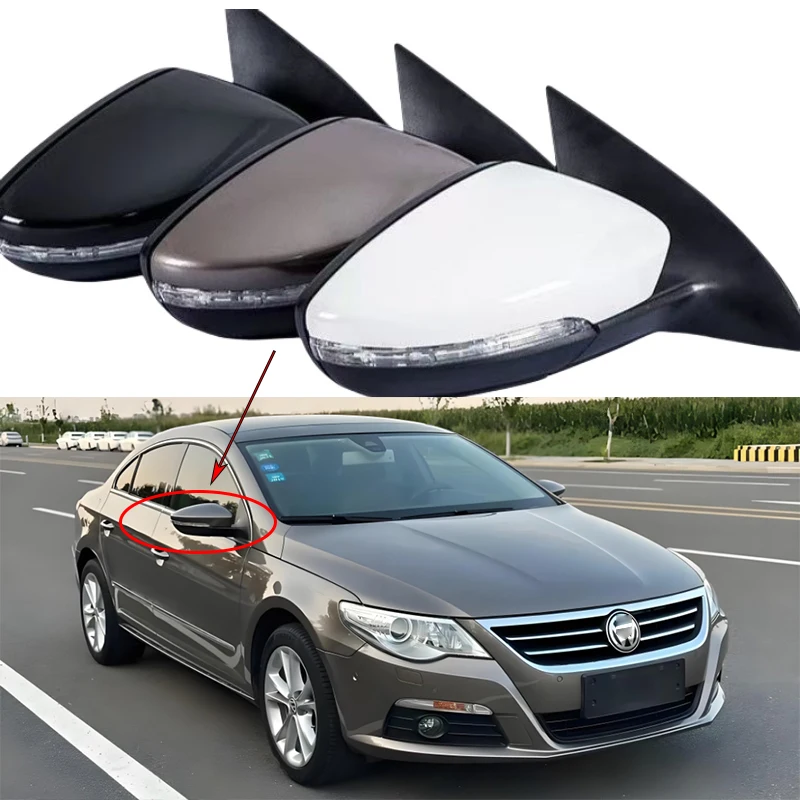 Car Power Heated Fold Turn Signal 9 or 13 Wires Side Mirror Assembly，VW Passat CC 2008 2009 2010 2011 2012 2013 2014-2018