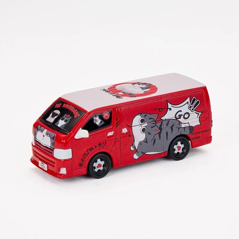 1/64 TOYOTA HIACE 2010 ALLOY Diecast Static Miniature Model Car Simulation children Birthday gift Toys Collection value Ornament