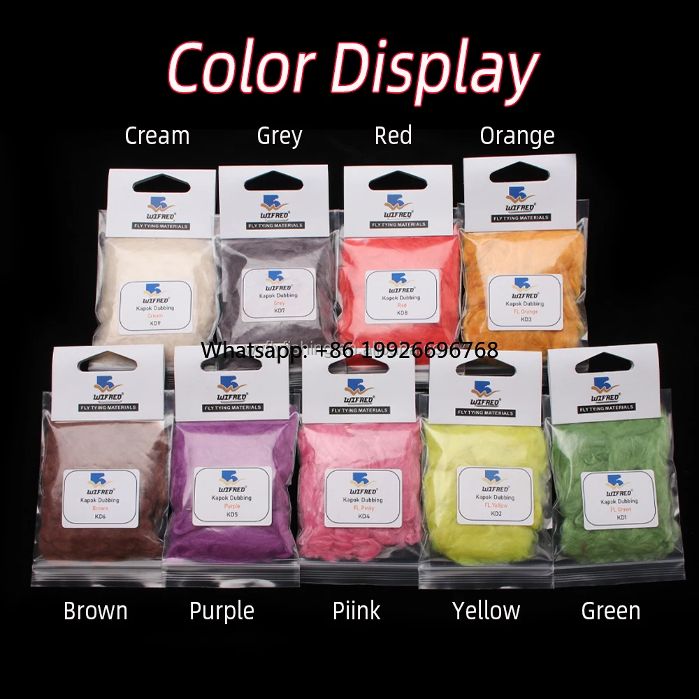 

Wholesale Dry Fly Tying Material Kapok Dubbing Fishing Fly Trout Bass Lure Hook Material manufacturer