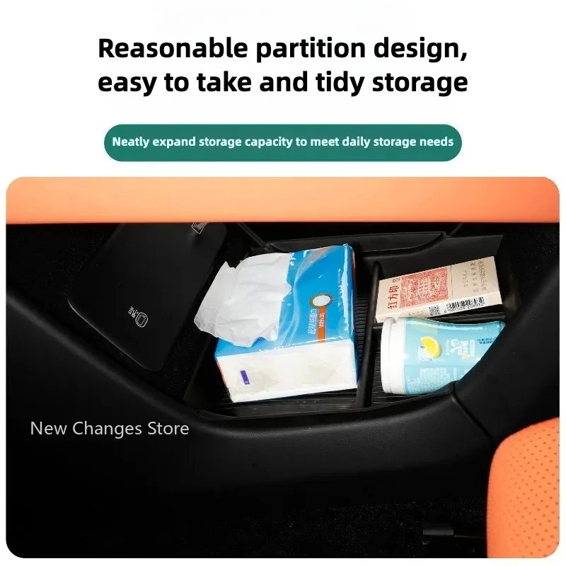 Picture 4: For Lynk&Co 10 EMP 2025 Central Control Lower Silicone Storage Box Car Interior Decorative Upgrade Parts