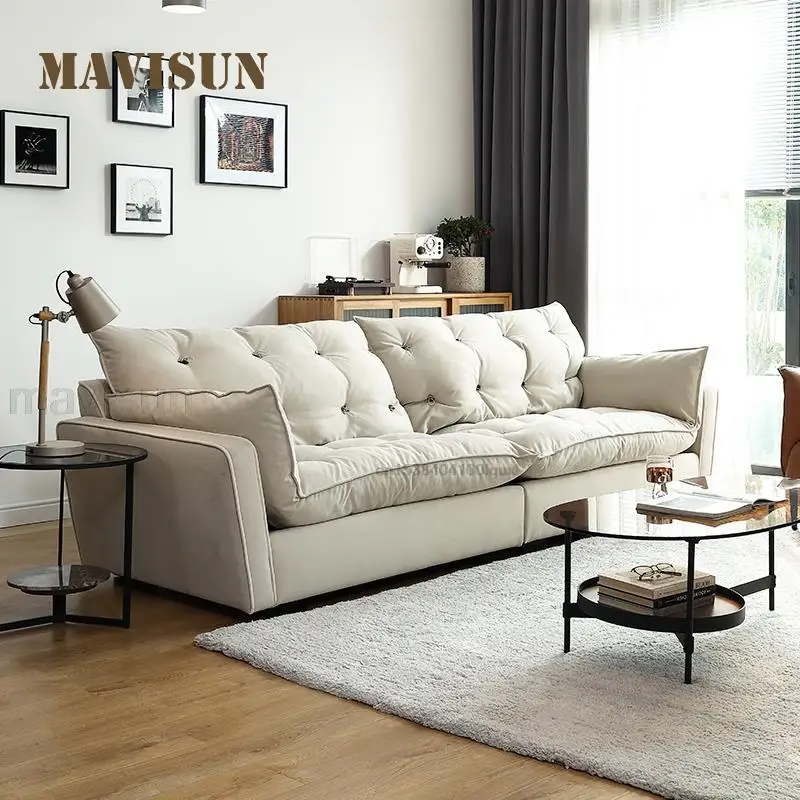 

New Arrival Italian Technology Cloth White Recliner Sofa Living Room Armchair Home Furniture Modern Luxury For High-end Villa