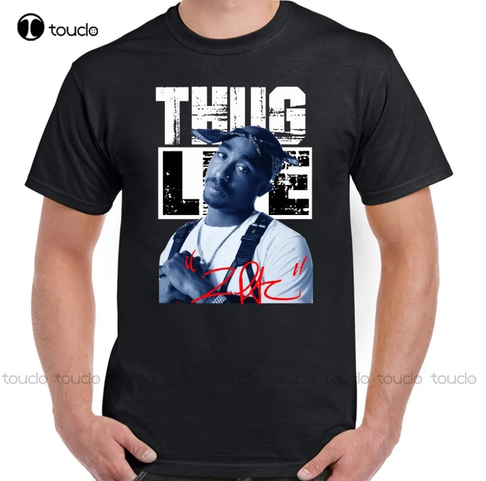 2Pac Thug Life Mens Rapper T-Shirt Tupac 2 Pac Shakur Biggie Smalls Rap D2 Newest Men'S Funny Tee Shirts Unisex Cotton