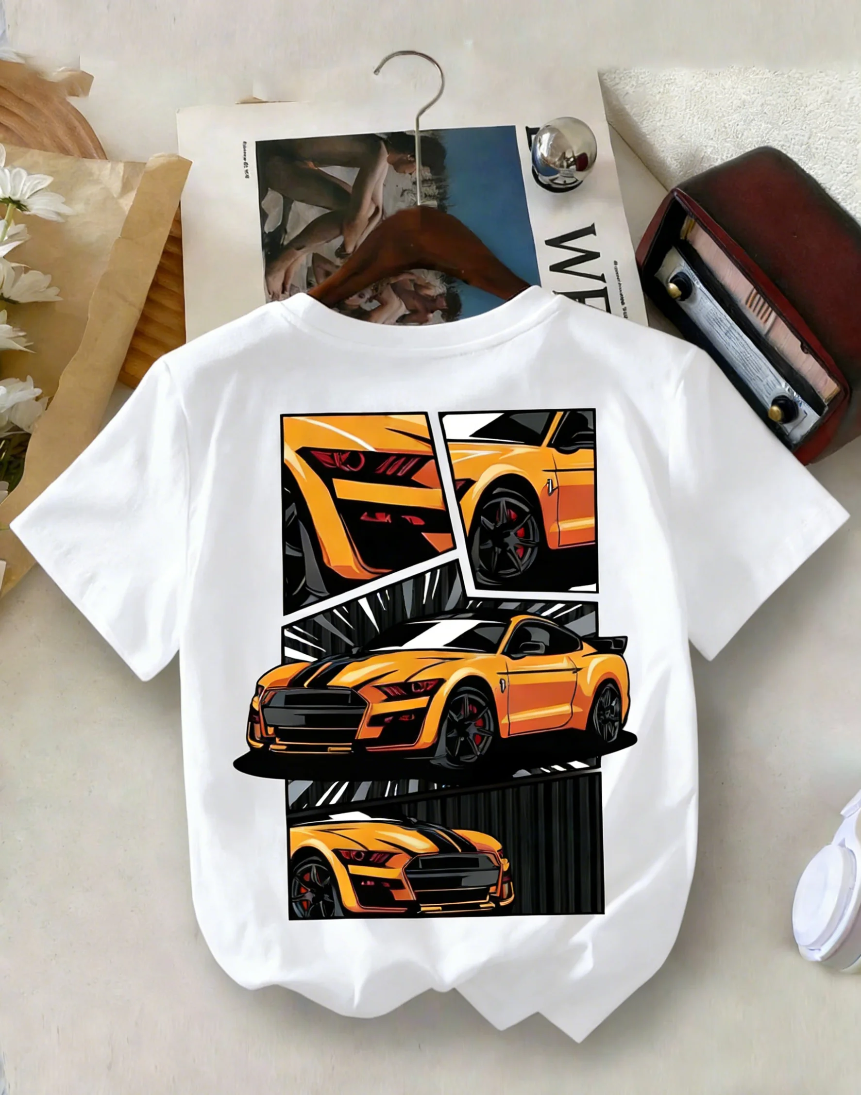 new children's T-shirt pure cotton breathable cool sports car print children's clothing boys daily casual short sleeved T-shirt