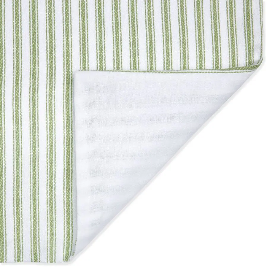 

Занавеска-валанс из хлопка с зелено-белым полосатым узором, 72 дюйма (Ш) x 17 дюймов (Д)