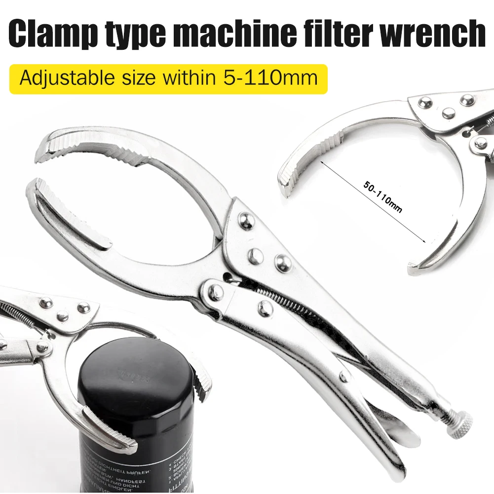 Clamp Filter Wrench Oil Grid Wrench Oil Change Adjustable Multi-Function Engine Oil Filter Wrench Car Disassembly Tool Repair