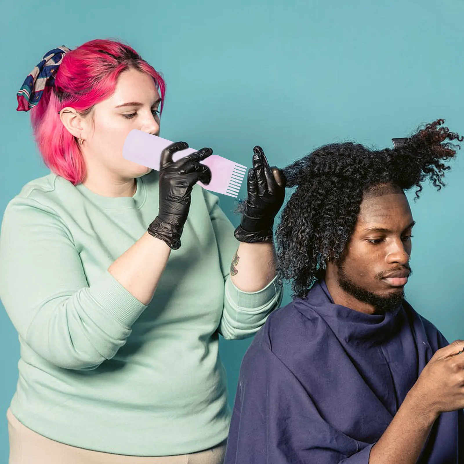 

6pcs Hair Root Comb Shampoo Comb Plastic Applicator For Home Salon Use Portable Coloring Tool Styling Supply