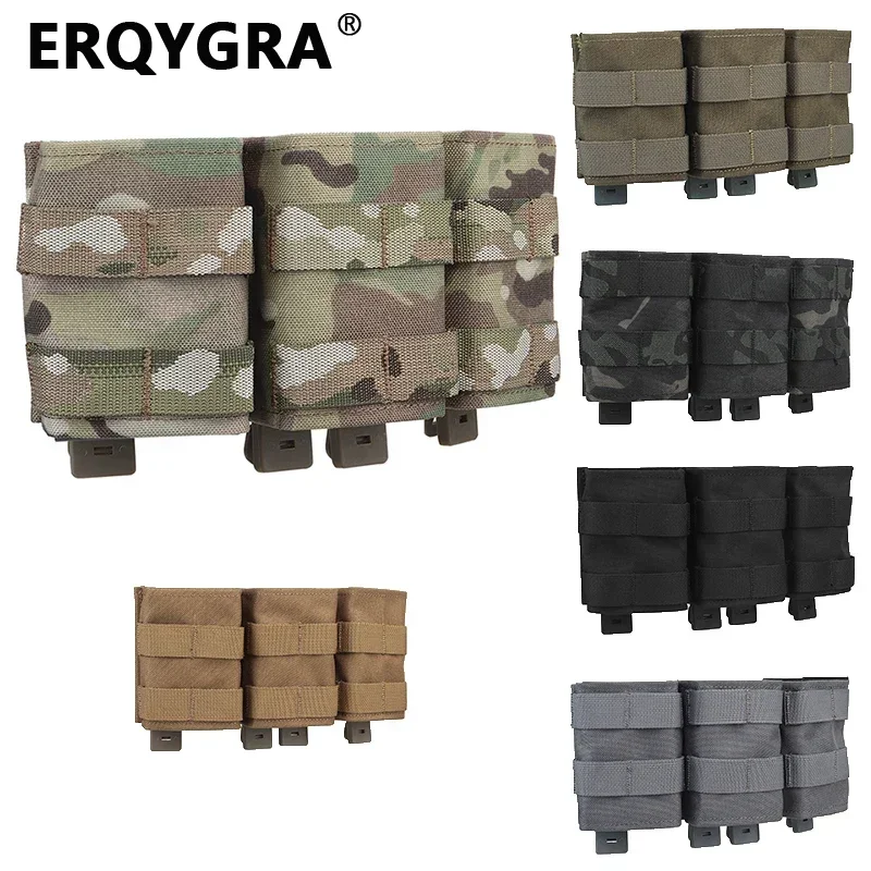 ERQYGRA Tactical Magazine Molle FAST 7.62 Triple Mag Pouches Medium Hunting Pistol Shooting Airsoft Paintball System accessori