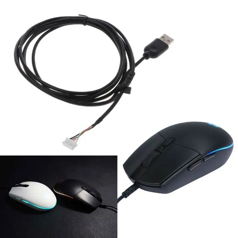 Fio mouse USB Fio PVC substituição mouse para G102 com fio