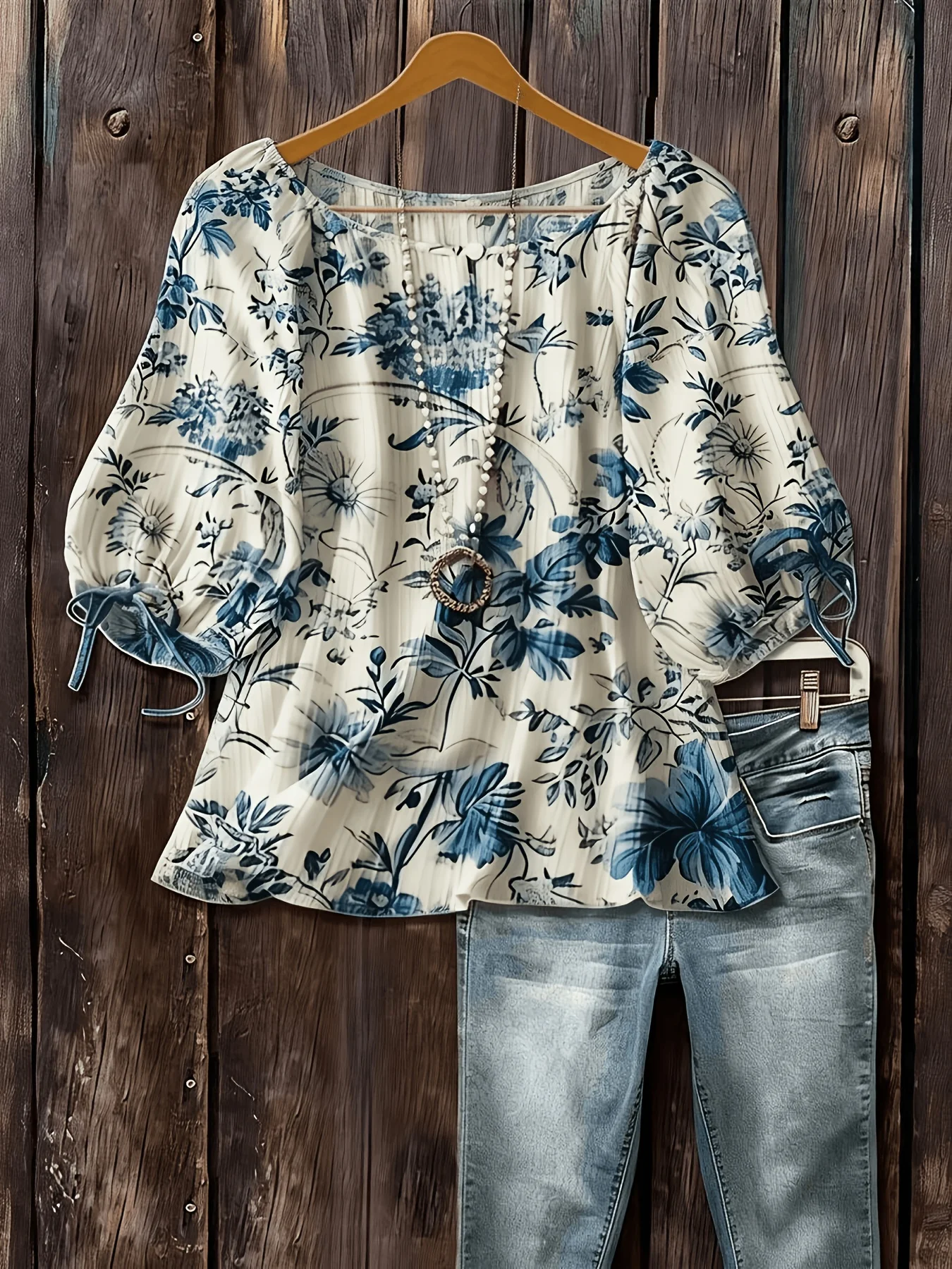 

Элегантная модная рубашка больших размеров с цветочным принтом из полосатой ткани, стильная и изысканная женская рубашка больших размеров.