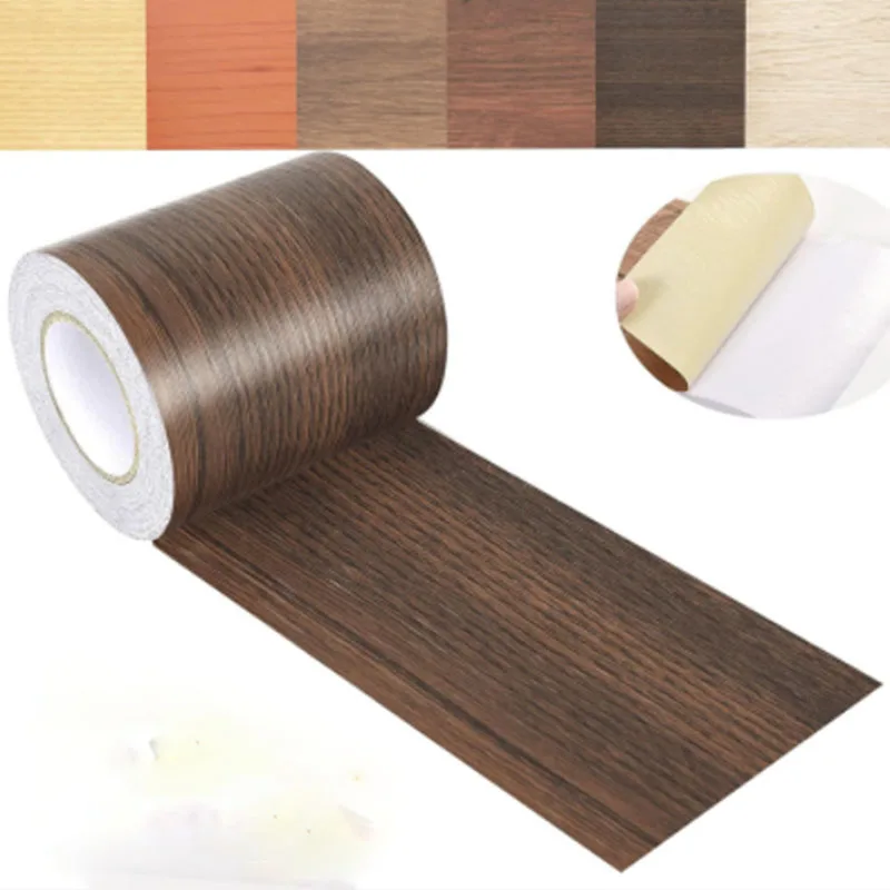 Self Adhesive Tape Wood Grain Mildew Proof Waterproof Tape Simulation Wood Grain Tape Beautification Furniture Repair Tape