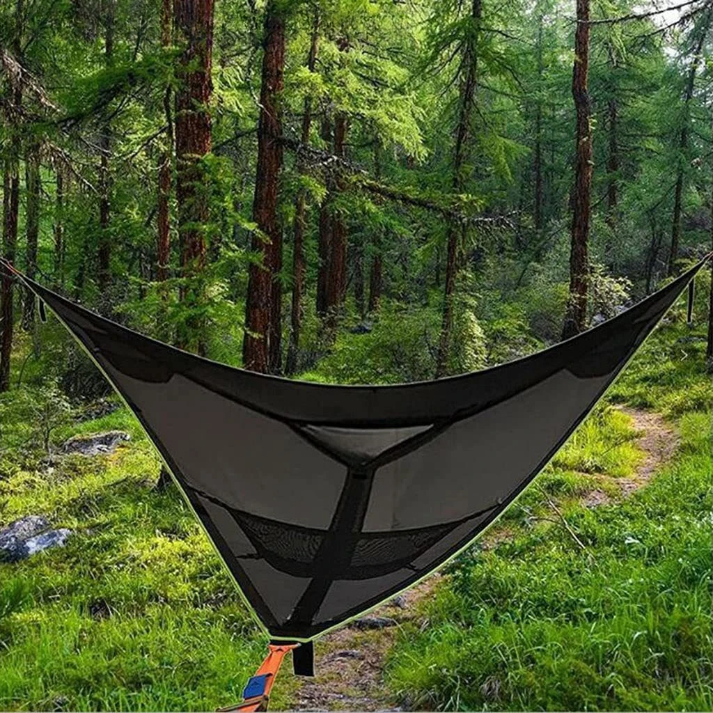 4m x 4m x 4m portable triangle hammock for outdoor camping