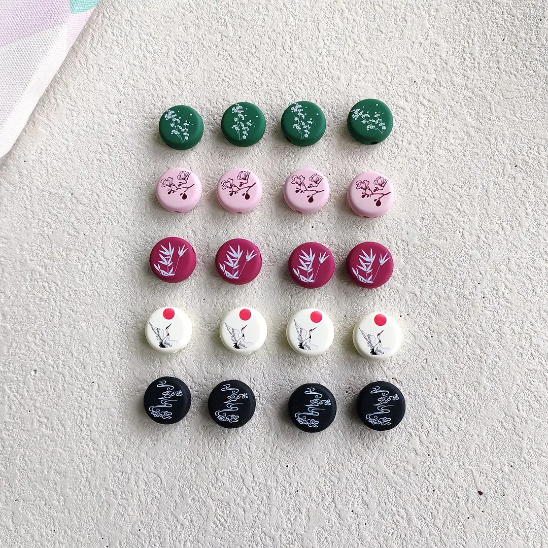 20pcs/lot DIY Creative National Style Resin Beads Beadable Pen Beaded Mobile Chains Handmade Materials Accessories N280