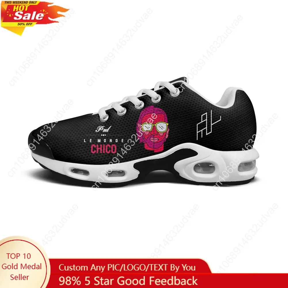 

Le Monde Chico Air Cushion Sneakers PNL Album French Rapper Mens Womens Running Lightweight Sports Shoes Elastic Custom Shoes