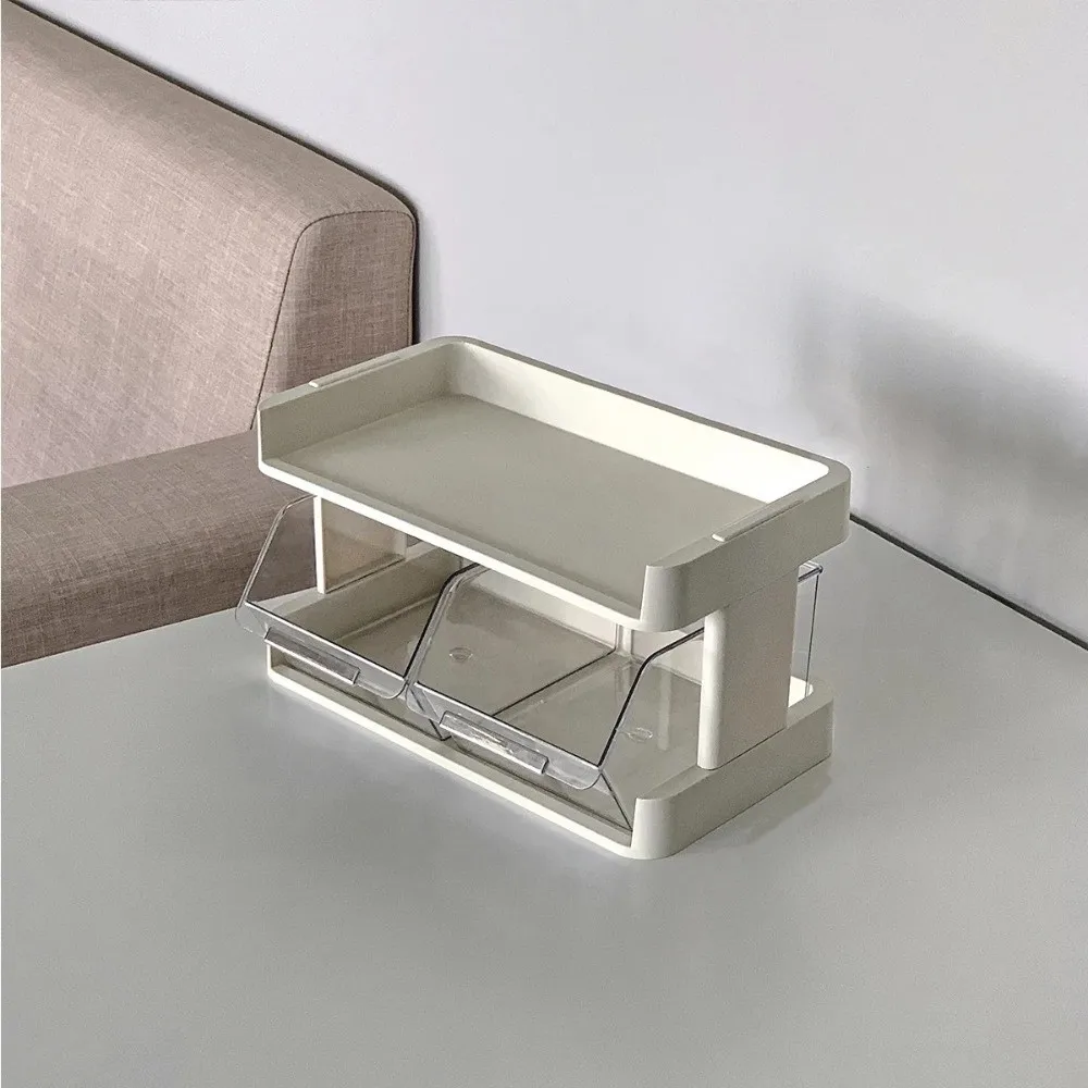 

Tea Packet Holder Desktop Storage Box Rack Food Storage Bins Space Saving Coffee Capsule Display Rack Drawers Pull-Out