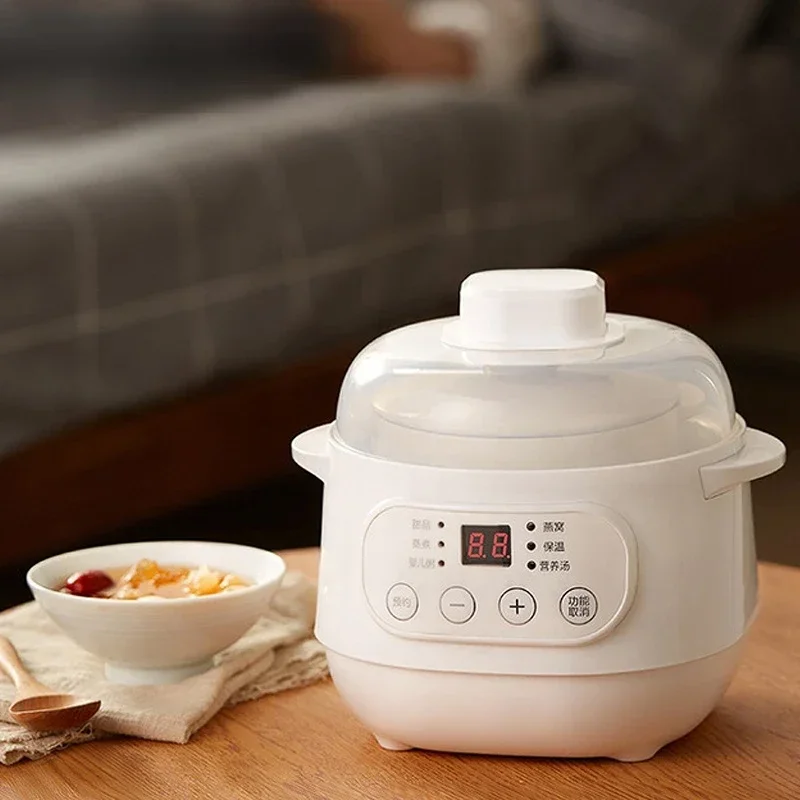 Electric Slow Cooker Food Steamer Ceramic Pot Multifunction BirdNest Soup Stew Pregnant Tonic Baby Supplement Heater Warmer