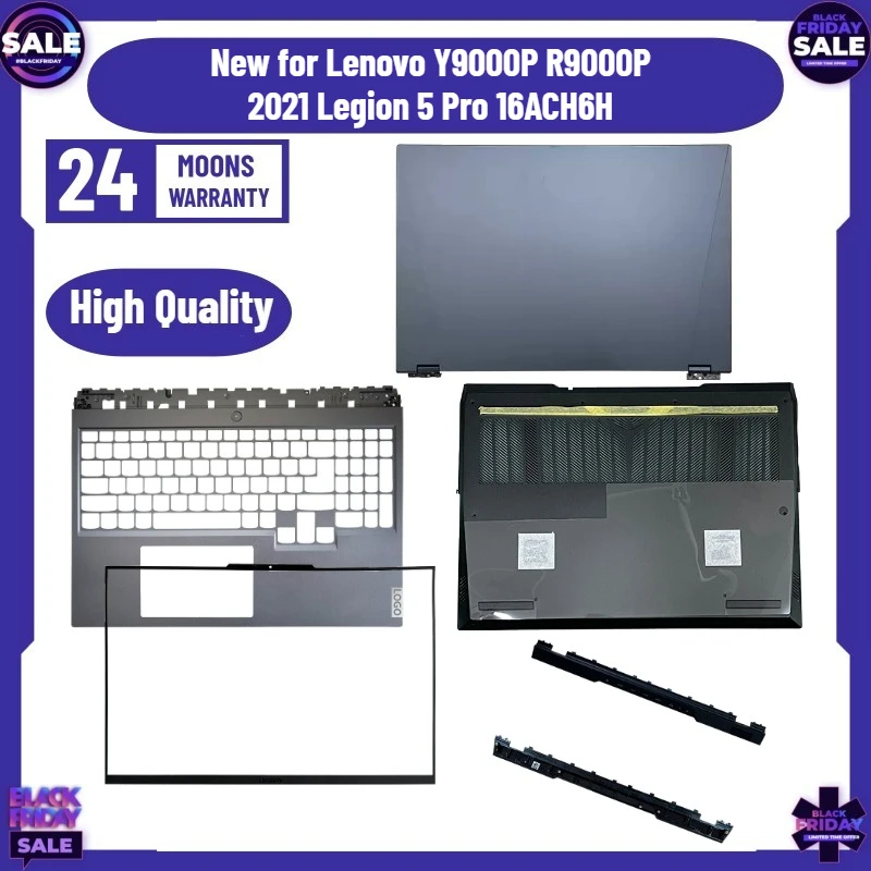 New LCD Back Cover for Lenovo Y9000P R9000P 2021 Legion 5 Pro 16ACH6H Bezel Palmrest Bottom HingeCover Hinges HY660 AM1ZV000700