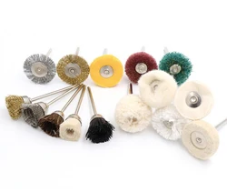 10PCS jewelry Polishing Brush Wheel Soft White Goat Hair Rotary Tools Jewelry Buffing Cleaning Accessories