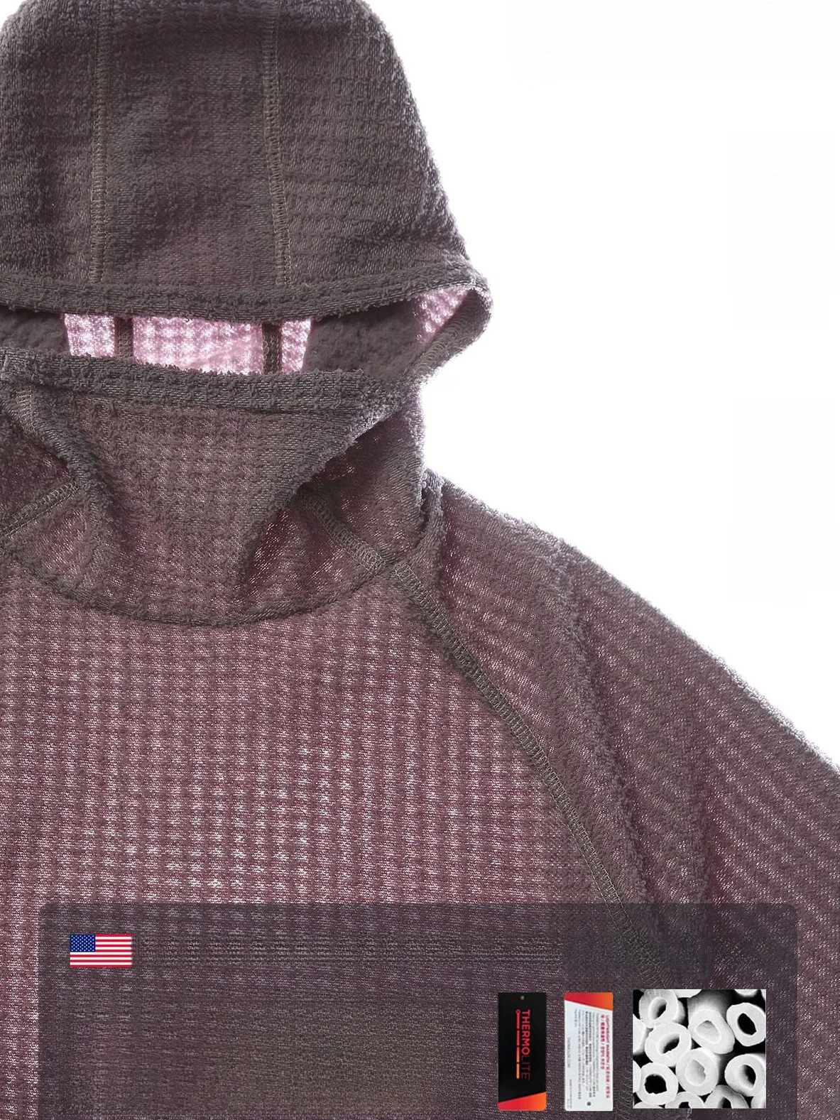 Thermolite Air Fleece Hooded Outdoor Sports Sweatshirt Men Women Autumn Winter Thin Warm Base Layer Shirt Breathable Quick Dry