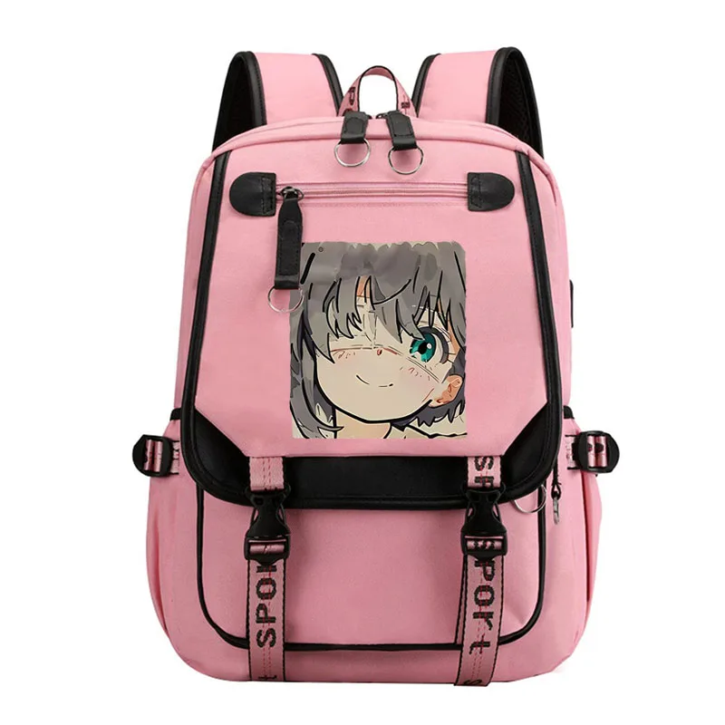 여성 패션 배낭 Takanashi Rikka 만화 학교 배낭 소녀 학생 Schoolbag Usb 충전