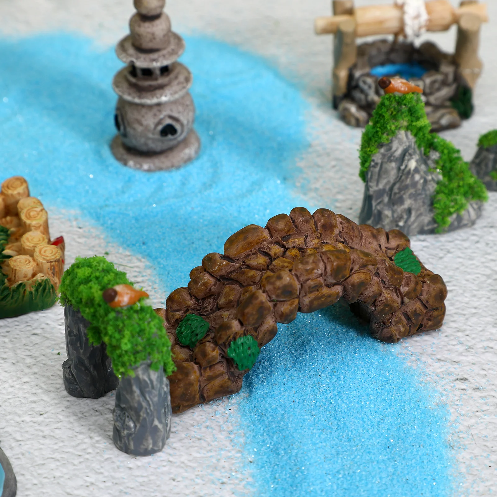 

15 Pcs Mini Garden Decor Statues Resin Figurines Landscape Accessories Terrarium Home Office Ornaments Non Fading Handcrafted