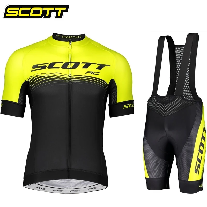 2023 SCOTT Pro Team Bicycle Clothing Men New Road Bike Wear Racing Clothes Breathable Cycling Jersey Set Ropa Ciclismo Maillot