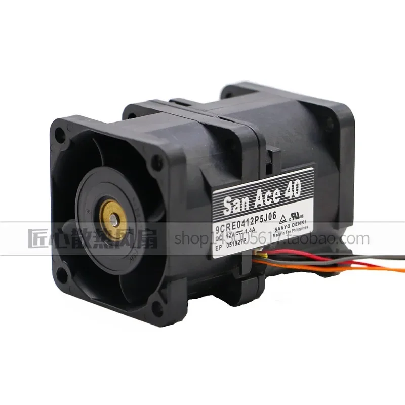 for Sanyo 4CM 4056 12V 1.4A Metal High Temperature Oil Cooled Turbocharged Dual Motor Cooling Fan