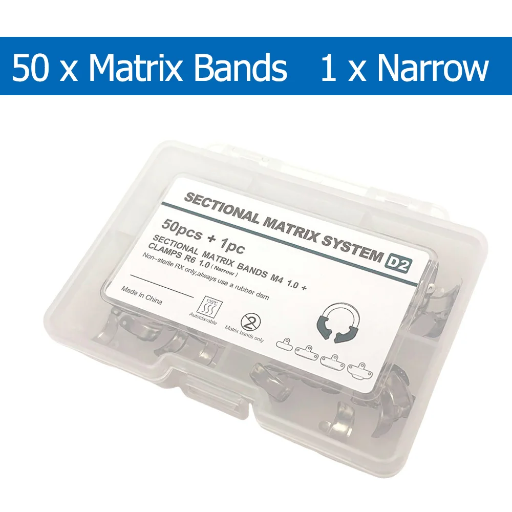 

Dental Matrix Bands Metal Matrice Matrix Niti Clamp Ring Sectional Contoured Matrix System Nickel Titanium Clamping Ring Dentist