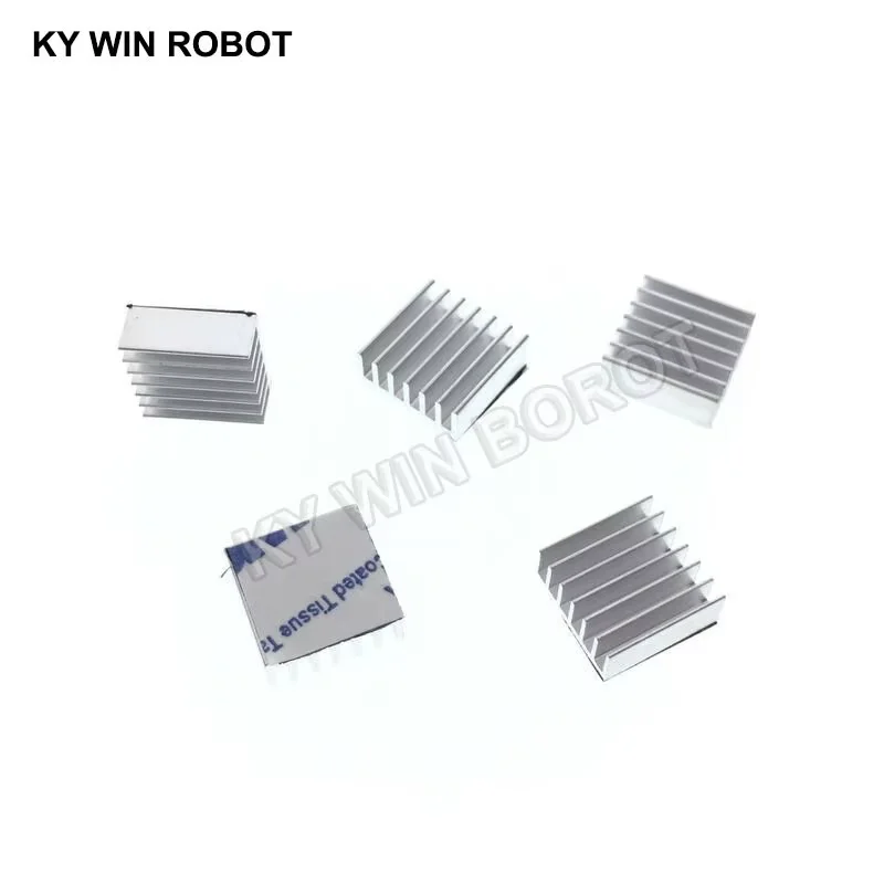 5 pezzi mini adesivo in alluminio radiatore dissipatore di calore dissipatore di calore 14x14x6mm dispositivo di raffreddamento per stampante 3D driver motore passo-passo VGA RAM LED IC