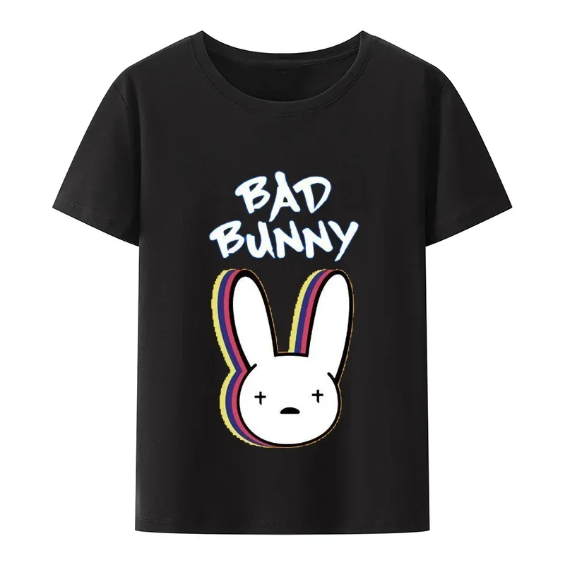 Novelty Bad Rabbit graphic print comic fashion casual street wear trend summer men women universal crewneck short-sleeved Tshirt