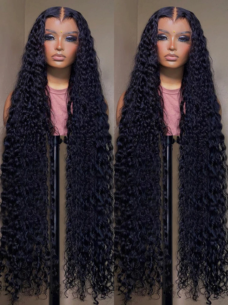 48 50 Inch 13x6 Lace Front Wig Loose Deep Wave Transparent Curly Wave 13x4 HD Lace Frontal Human Hair Wig Brazilian Remy Hair