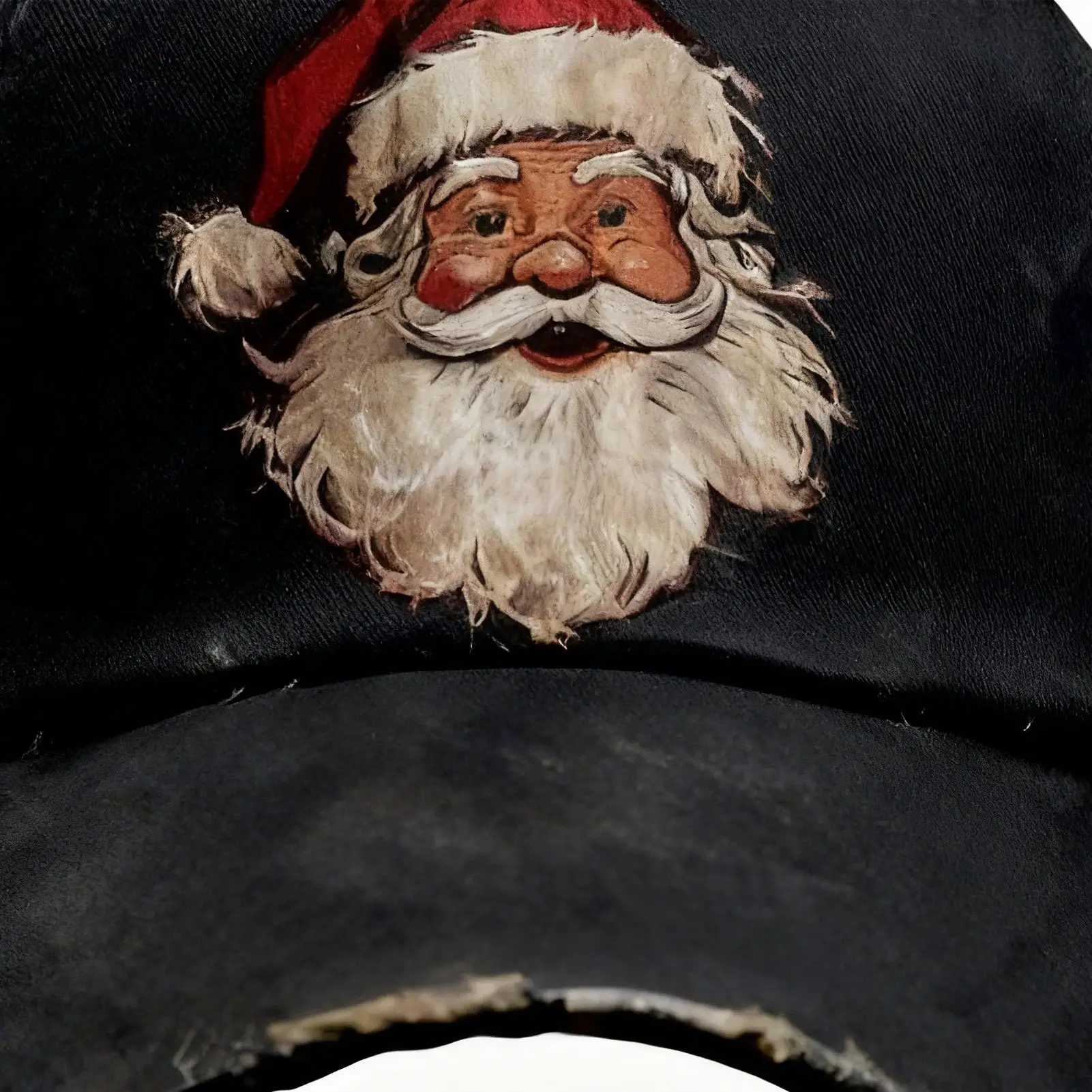 

Рождественские шапки с принтом Санта-Клауса, винтажные головные уборы, винтажная шляпа с полями и регулируемым эластичным ремешком для гольфа, зимнего бега, езды на велосипеде