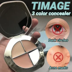 TIMAGE Three-color Facial Concealer Covers Spots Acne Marks Tear Troughs Nasolabial Folds and Dark Circles Under The Eyes