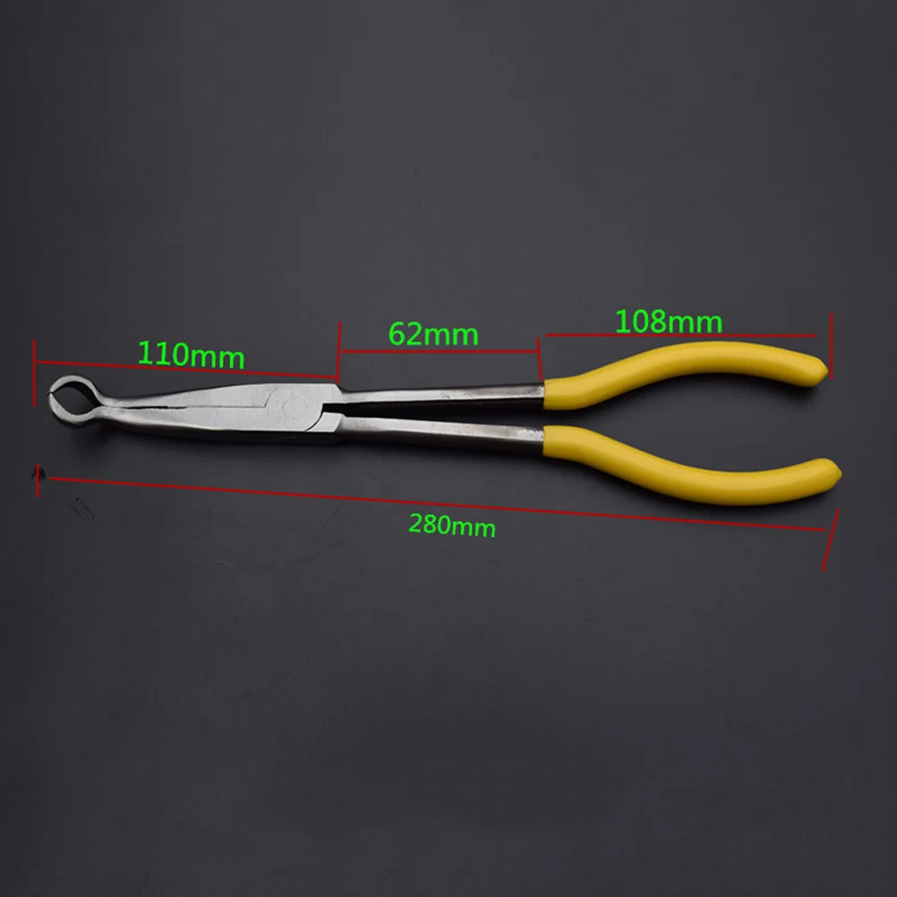 

1pc Extended Round Nose Plier Long Reach Arc Handle Design For Precision Repairing Crimping Clamp Manual Wiring Tool Hand Tools