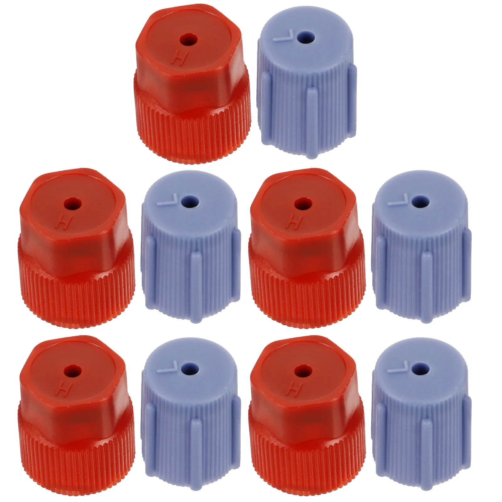 

1Set Universal Air Conditioning System Seal Cap Kit High Low Pressure Charging Port Caps ABS Valve Dirt Cover for Ac Repair