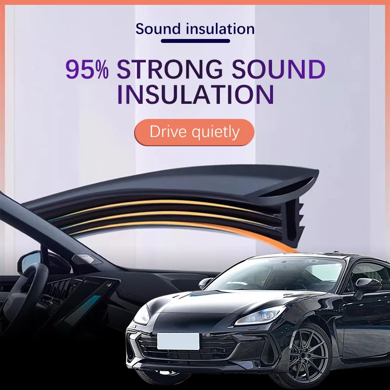 Car Dashboard Sealing Strip Interior Auto Noise Sound Insulation Rubber Trim Weatherstrip For Subaru BRZ Impreza WRX XV