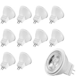 10Pcs Wholesale Dimmable GU4 Pin MR11 Spotlight 3W DC 12V 24V AC 110V 220V Dimming Bulb Replacement Halogen Lamp White