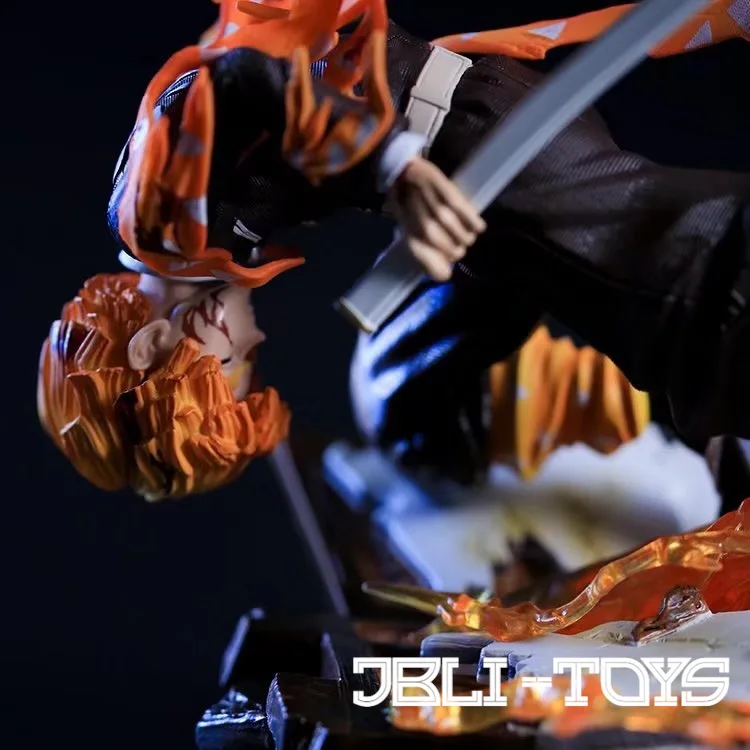 Figura DE ACCIÓN DE Zenitsu Agatsuma, modelo exquisito con efectos de rayos dinámicos para los entusiastas de Genshin Impact y Demon Slayer