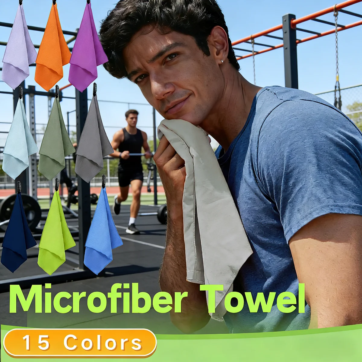 38X38cm Quick Dry Microfiber Towel Ultra Compact Lightweight Perfect Travel Gym Camping Trip Beach Shower Pocket Towel Absorbent
