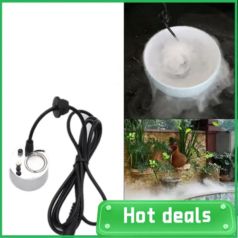 

A74X-Mist Maker Fogger Водный фонтан Ставок Туманная машина Распылитель Ультразвуковой увлажнитель воздуха с 3 шт. распылительными головками Американская вилка