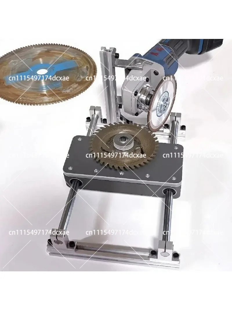 Angle Grinder Saw Blade Sharpener, Multi-Function Woodworking Edge Sharpening Tool, Fast Tooth Grinding Bracket