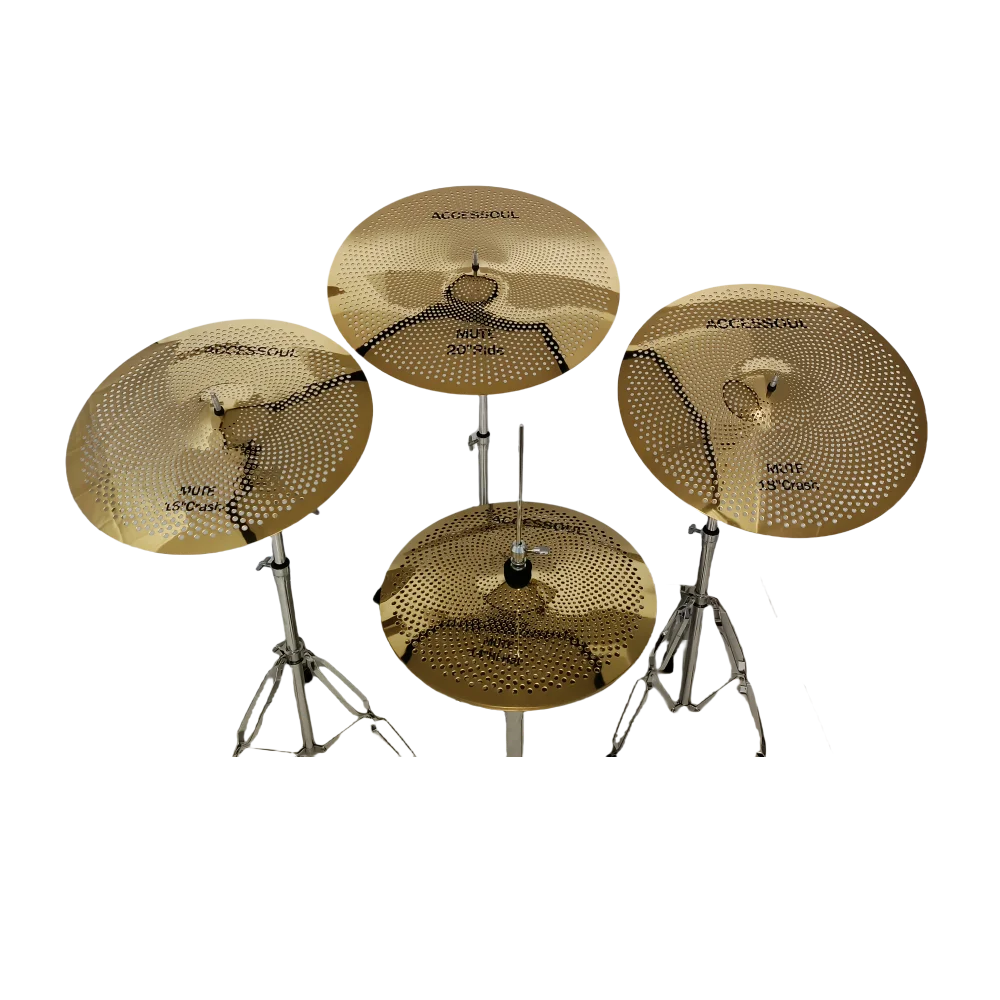 High Quality Low Sound Drum Cymbals Gold Cymbals Set 14
