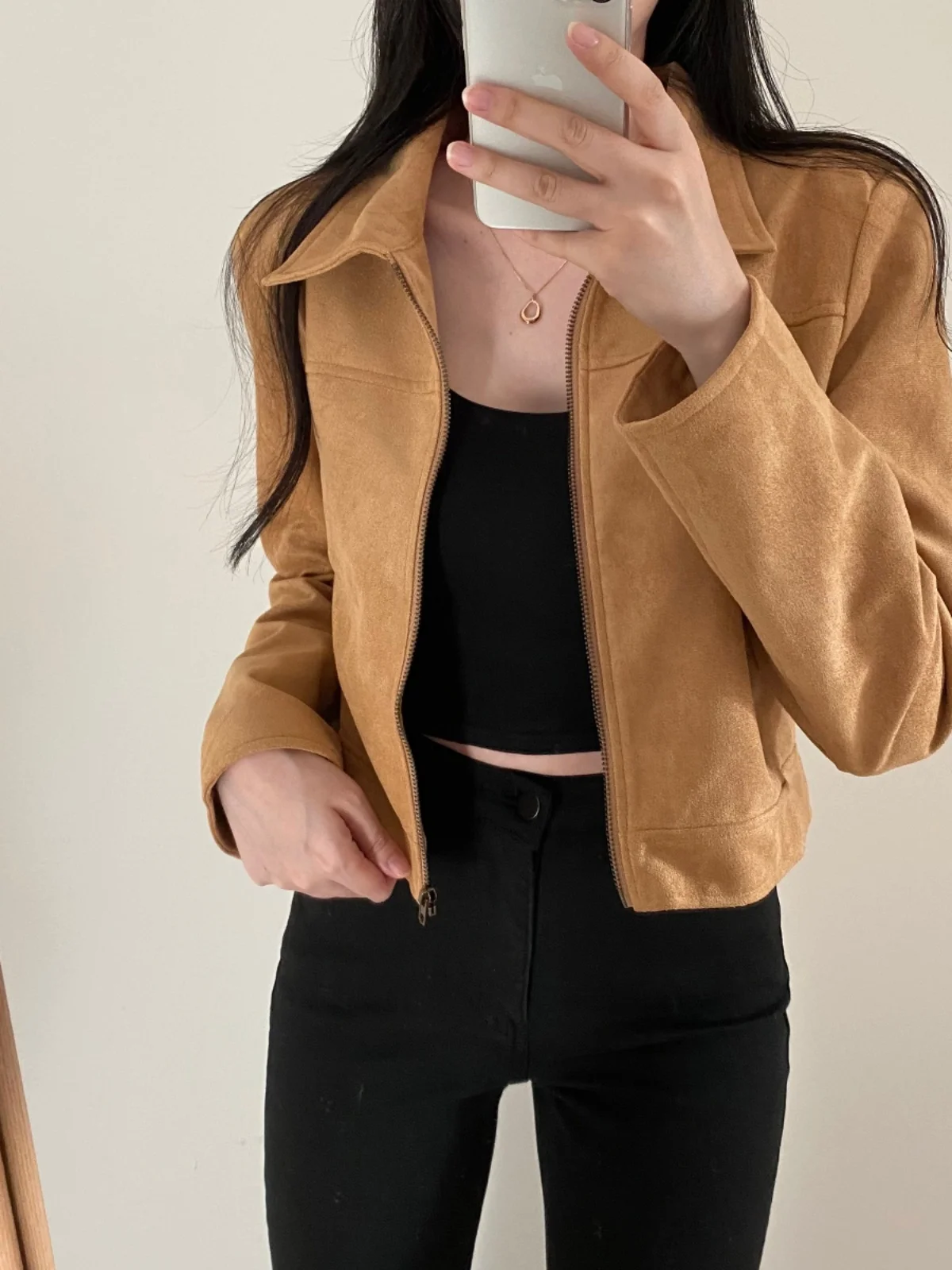 Chic ort Pelle Velluto Jaet Design Faionable da donna Unico Sle Primavera Nuovo arrivo Ele Top Trendy Pendolarismo Vento