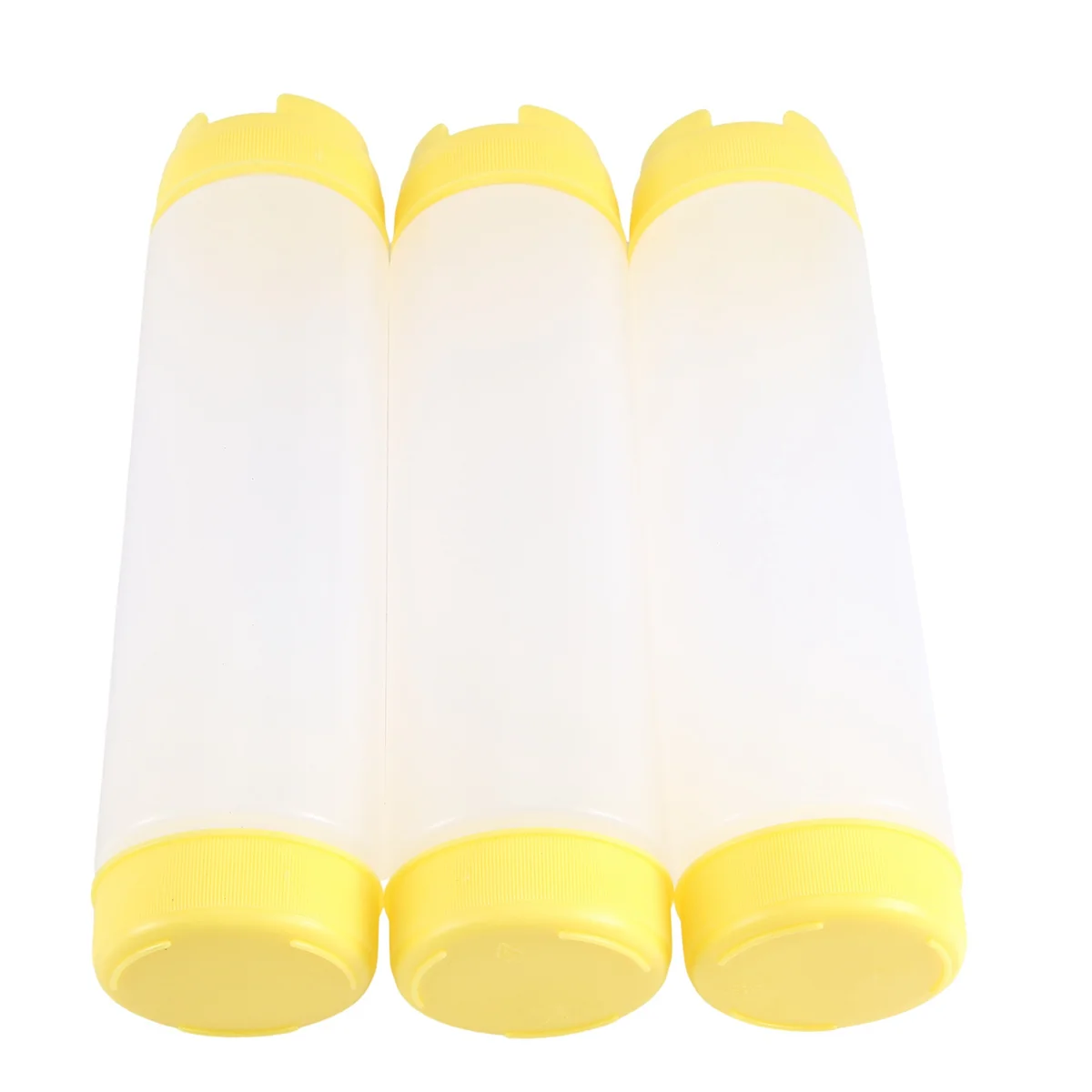 16Oz Inverted Plastic Squeeze Bottles, Refillable Tip Large Valve Dispenser Condiment Squeeze Bottle for Sauces Ketchup HOT