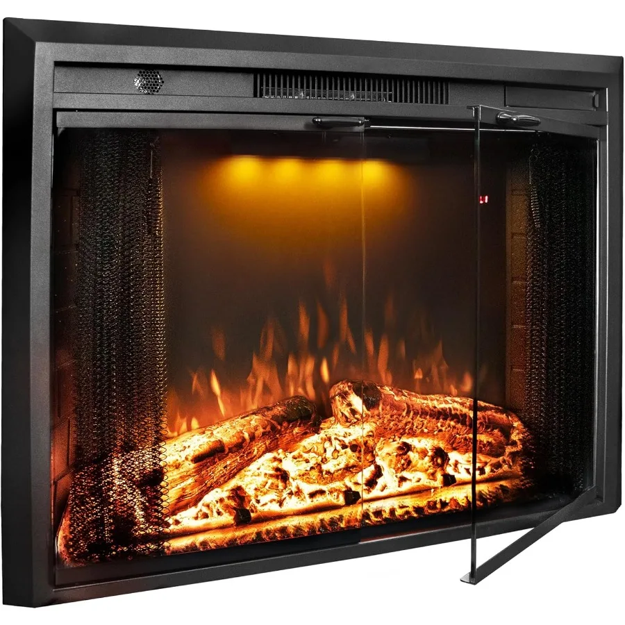 Electric Fireplace Insert 36 Inch Recessed Heater