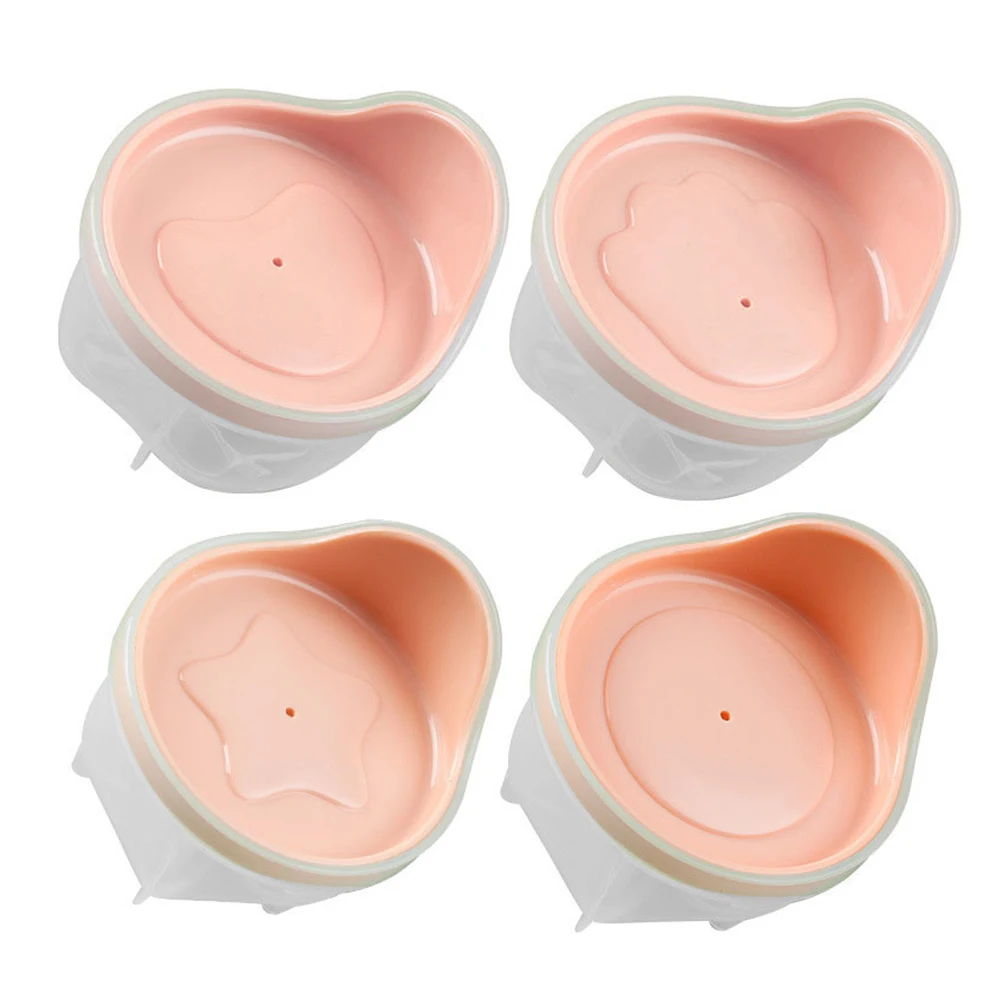 

4 Pcs Pink PP Plastic Steamed Egg Molds for Home Office Restaurant Hotel Dessert Shop Cake Shop Easy Demould Practical Beautiful