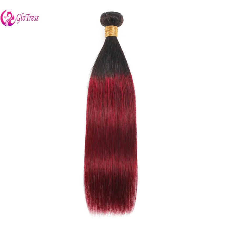 Burgund Gerade Menschliches Haar Bundles 1B99j Farbe 8-26 Zoll 100g/Bündel Haar Brasilianische Reine Remy Haar Extensions 4 Bundles