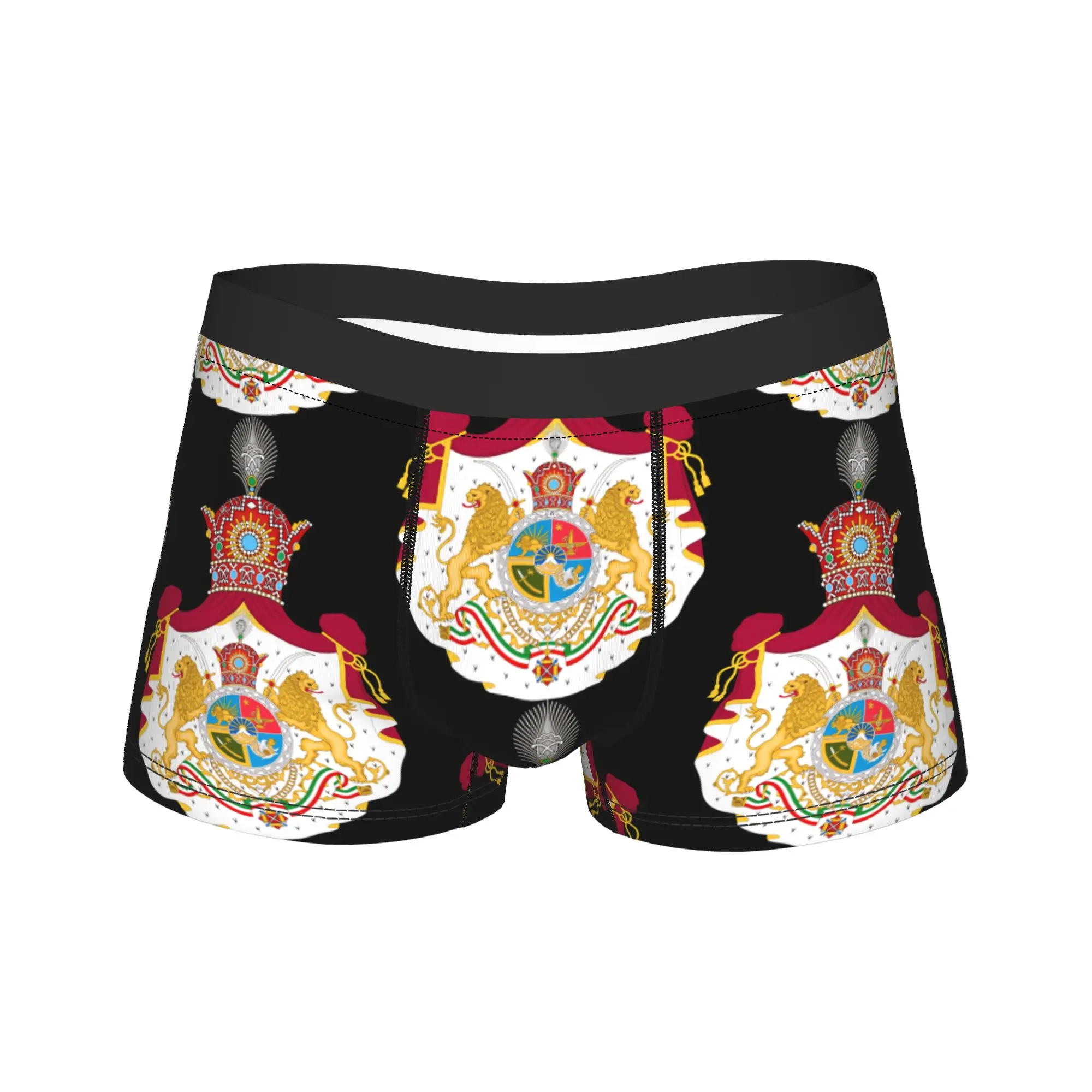 

Iran Flag with Lion and Sun Emblem (3) Underwear Man Shorts Briefs Comfortable Boxer Shorts Trenky Custom Plus Size Underpants